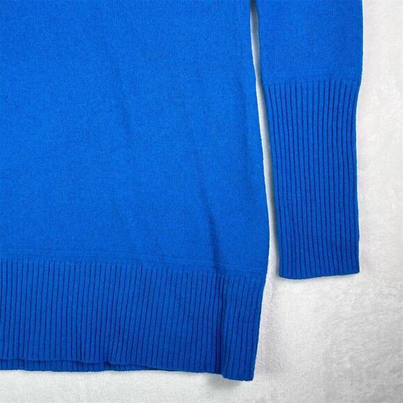 Barrow & Grove Women's XS Blue 100% Cashmere V-Neck Pullover Sweater, Winter - Picture 9 of 14